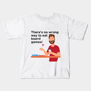 There's No Wrong Way to Eat Board Games (Black) Kids T-Shirt